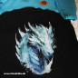 Preview: Bügelbild Drache blau